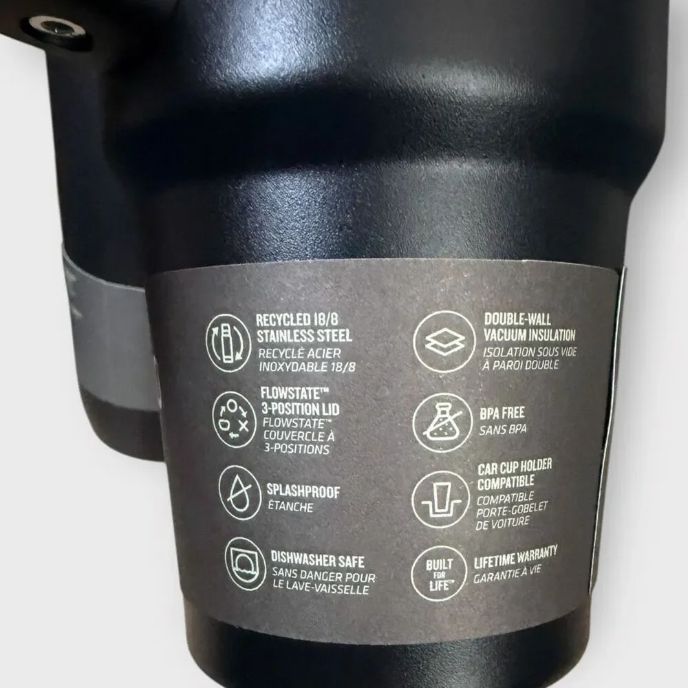 Stanley Black Chroma 20 oz All Day Slim Bottle /30 oz Quencher H2O Tumbler (c) - Picture 6 of 9